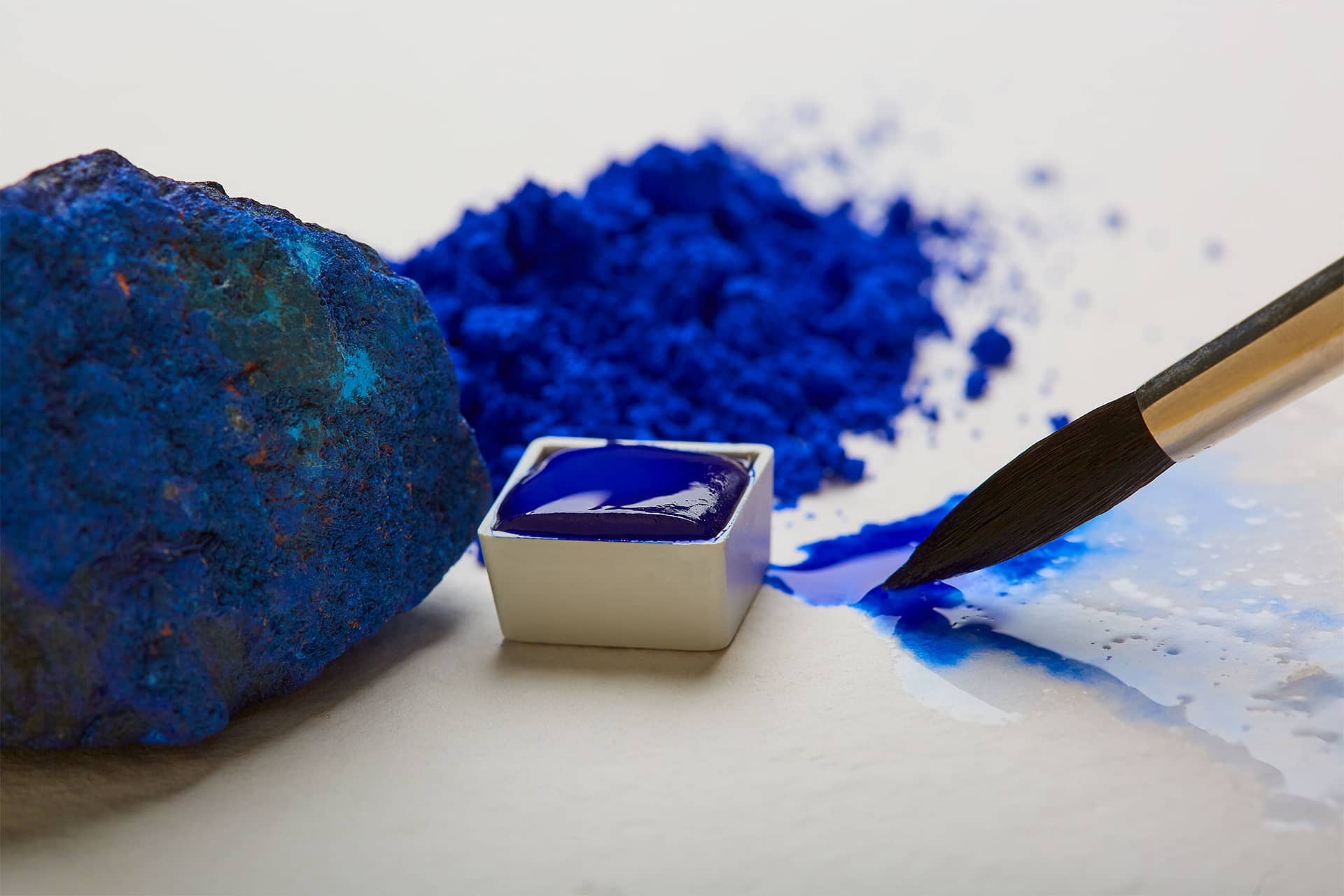 handmade watercolors pigment blue